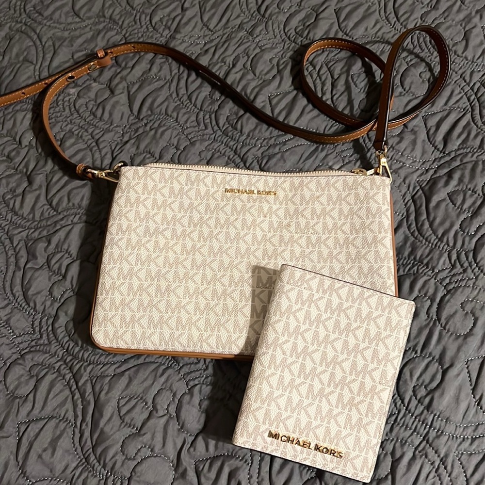 Michael Kors crossbody with matching wallet